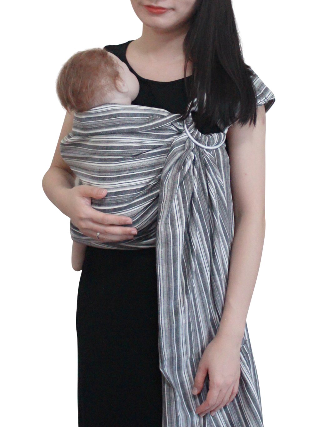 Photo 1 of Vlokup Ring Sling Baby Carrier, Soft Cotton Baby Sling Carrier Newborn to Toddler, Baby Wrap Carrier for Plus Size Parents, Perfect Shower Gift, Rock