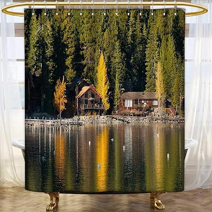 Amazon Com Lake Tahoe Print Shower Curtain Carnelian Bay