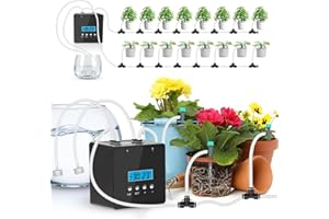DAOTAILI Automatic Watering System for Potted Plants | Indoor Plant Waterer with 30-Day Timer, Dual Self-Priming Pumps, Drip Irrigation Kit for 20 Plants