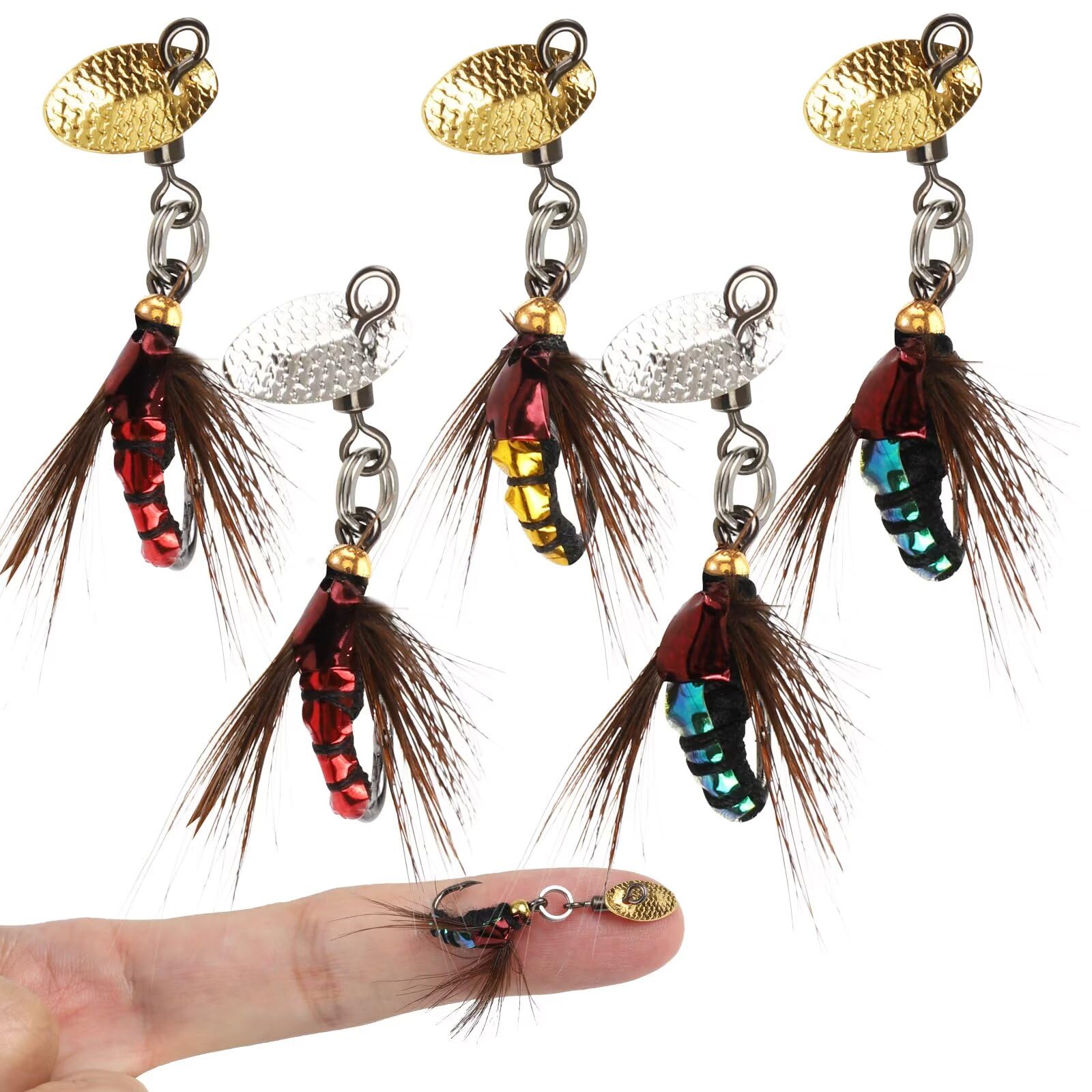 Dovesun Fly Fishing Lures & Flies - Wet & Spinner for Bass, Sunfish, Pike & Trout - Accessories — image 1