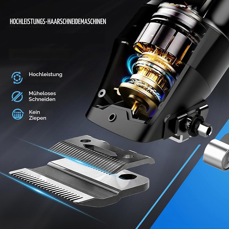 Haarschneider für Männer Schnurloser Haartrimmer Bartschneider Professioneller T-Klingen-Trimmer Wiederaufladbares USB-Haarschneide- und Pflegeset Barbierscheren-Set LED-Anzeige