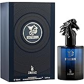 ARIAZ Stallion Men Eau De Parfum 3.4 Oz - Citrus Woody Cologne with Grapefruit, Ambrox, Woodsy Notes, Musk - Bright Daytime Fragrance for Summer
