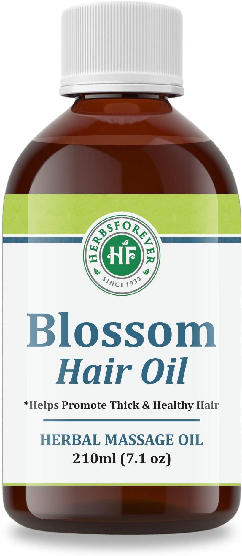 Herbsforever Blossom Hair Oil โ Reduces Hair Fall and Promotes Hair Growth โ Cold Pressed Premium Oil โ Non GMO, Organic, Vegan โ 6.7 fl oz โ 200 ml