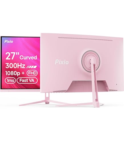 Amazon.com: Pixio PXC279 Wave Pink 27 inch 300Hz Refresh Rate FHD