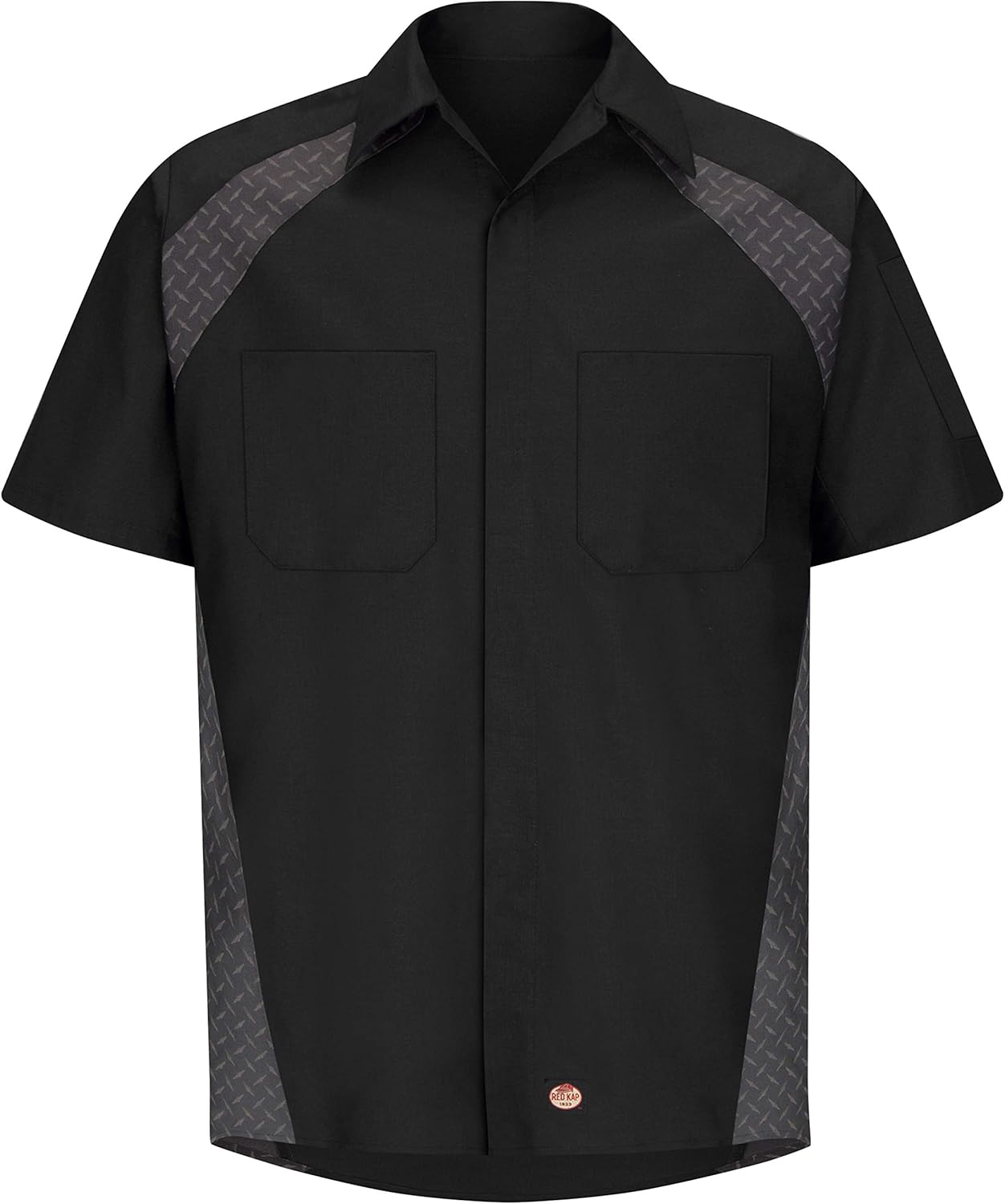 Red Kap Mens Diamond Plate ShortSleeve Work Shirt Clothing, Shoes