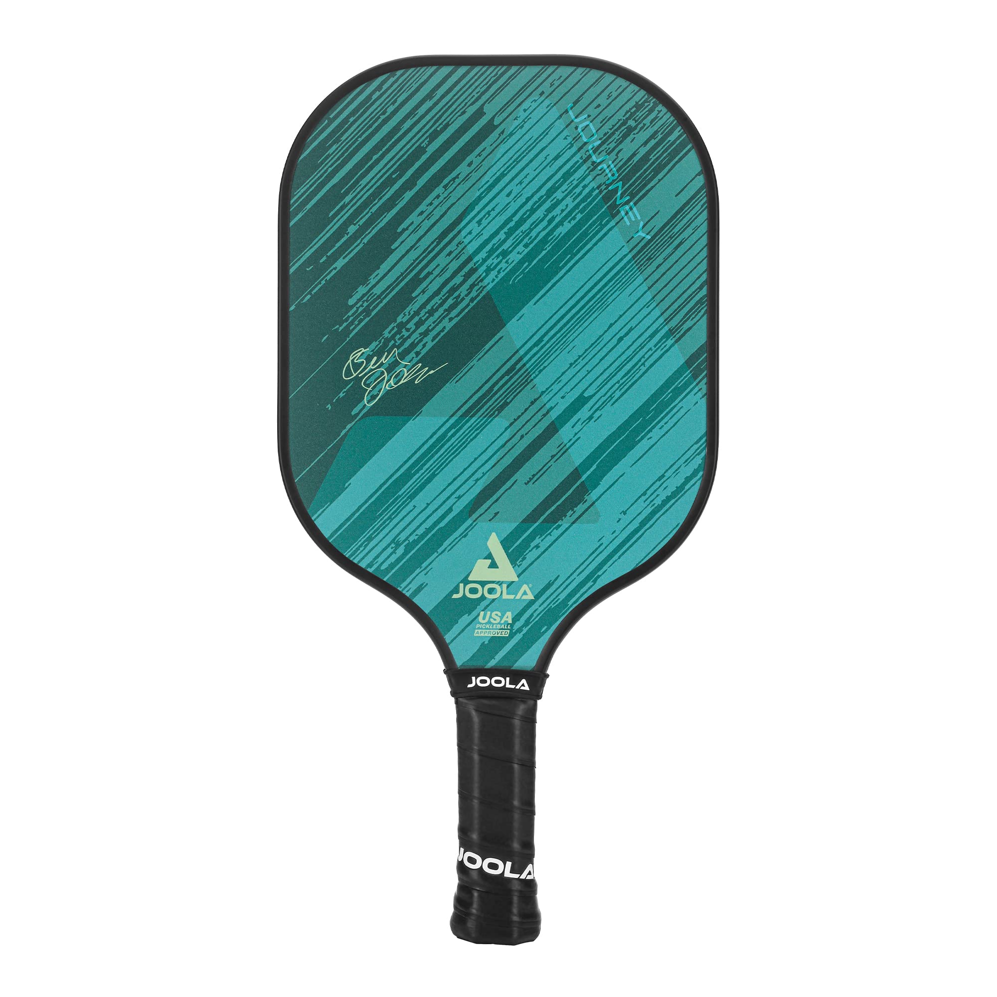 JOOLA Journey Pickleball Paddle – Fiberglass Graphite Surface for More Power Lightweight w/Increased Control – Multiple Colors & Designs USAPA Approved -Green 10mm