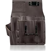 Graintex Drywall Pouch Brown Color Heavy Duty Top Grain Leather, Steel Hammer Holder, Drywall Tool Belt, Framers Tool Pouch, Construction, Carpenter, Electricians - OS2353
