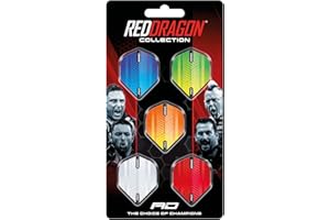 RED DRAGON Dart Flight Collections 5 Sets Per Pack (15 Flights in Total)