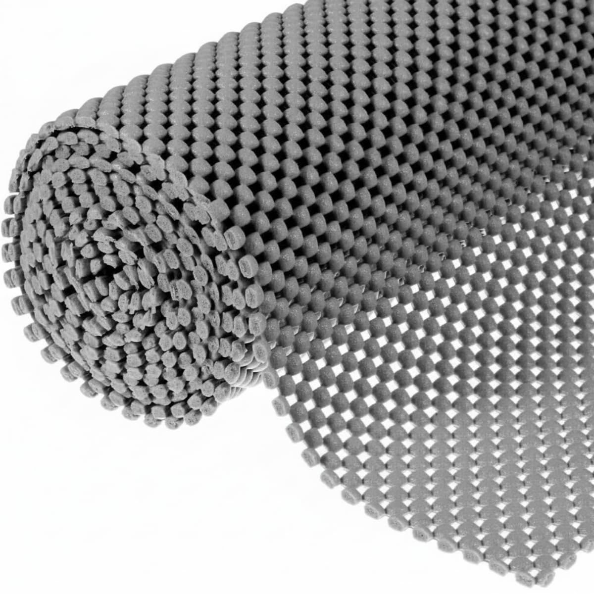 Multipurpose Non-Slip Mat, Grid Pattern PVC Non-adhesive Grip Shelf Liner Anti-slip Mat Drawer Liner Bathroom Kitchen Waterproof Floor for Home&Office,Cars,Caravans-200x50x0.3cm(Dark Grey)