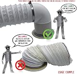 Kair 150mm 6 inch White Metal Adjustable Ceiling Air Extract Vent Valve view 5