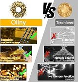 Ollny Christmas Tree Lights Outdoor 80m 800 LED Warm White IP44 Remote view 8