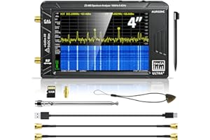 AURSINC TinySA Ultra+ ZS406 Spectrum Analyzer, 4.0 Inch 100kHz-5.4GHz Handheld Frequency Analyzer with 32Gb Card, HW V0.4.6, 