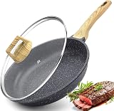 GiPP Nonstick Skillet Grey Granite 20cm with Lid Induction Compatible