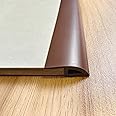 ZEYUE 6.56ft Floor Mats Edge Reducer,Carpet Tile Straight Edge Threshold Transition Strip,Hardwood Floor Edging Trim Vinyl,Beveled Edge Ramp Edge Guard for use with 3/8" Thick Rubber Flooring Brown
