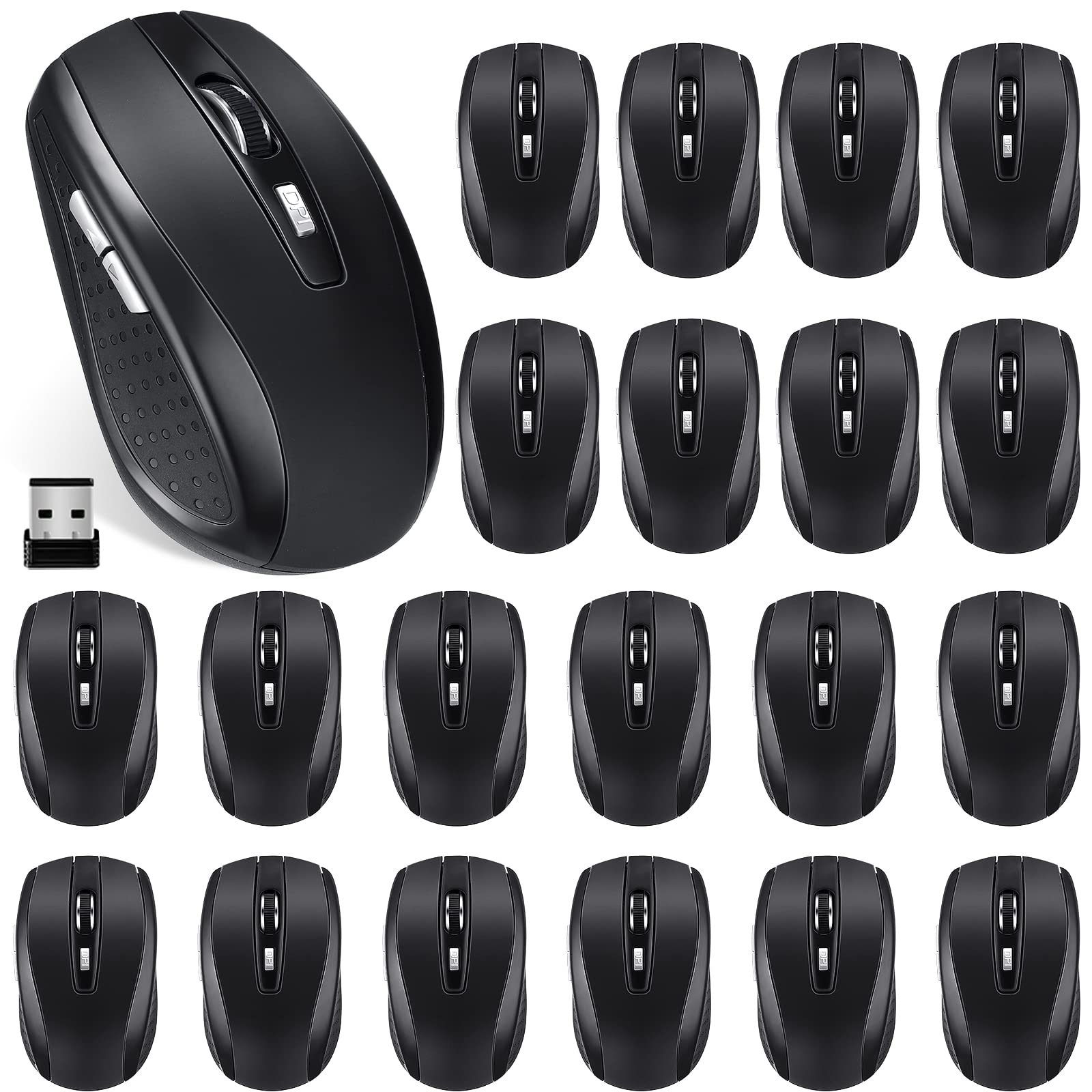 Photo 1 of Macarrie 12 Pack Wireless Mouse for Laptop 1200dpi Wireless Computer Mouse Bulk with 6 Buttons Included USB Receiver Compatible for Windows, Pc, Computer