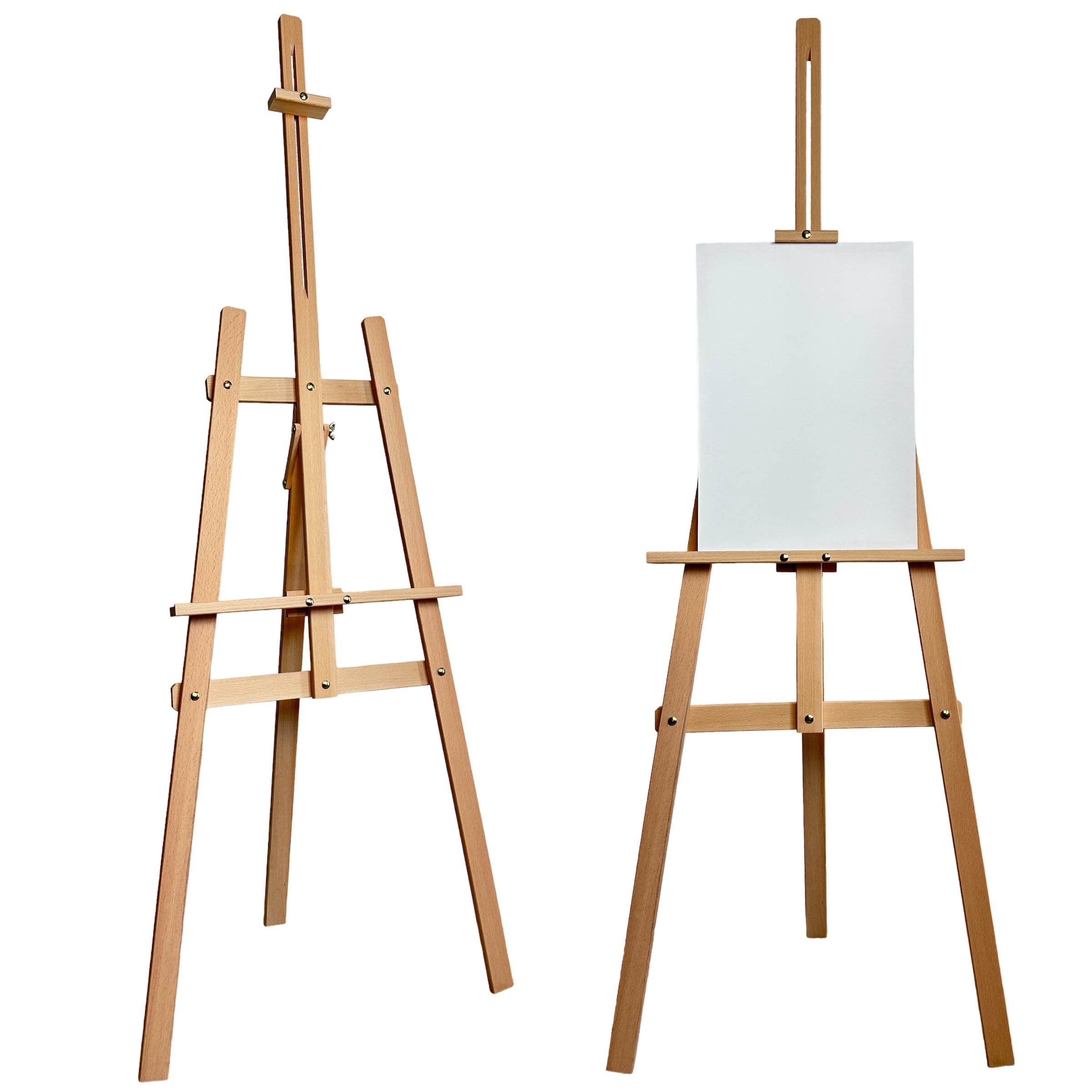 XXL Easel Large 170 cm Beech Wood for Canvas up to 100 cm Suitable for Children and Adults Adjustable Wooden Easel for Wedding, Events, Art Painting, Exhibition, Outdoor Advertising