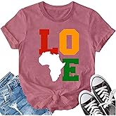 LBP Black Pride Love Shirt for Women Juneteenth Black History Month T-Shirt African American Tee Tops
