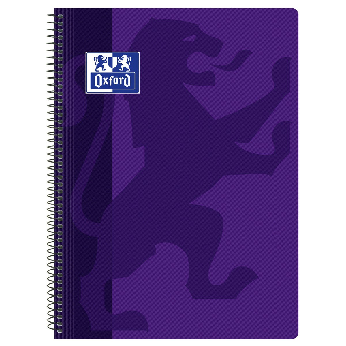Oxford Classic Spiral Notebook, Plastic Cover, Grid 4 x 4, Purple
