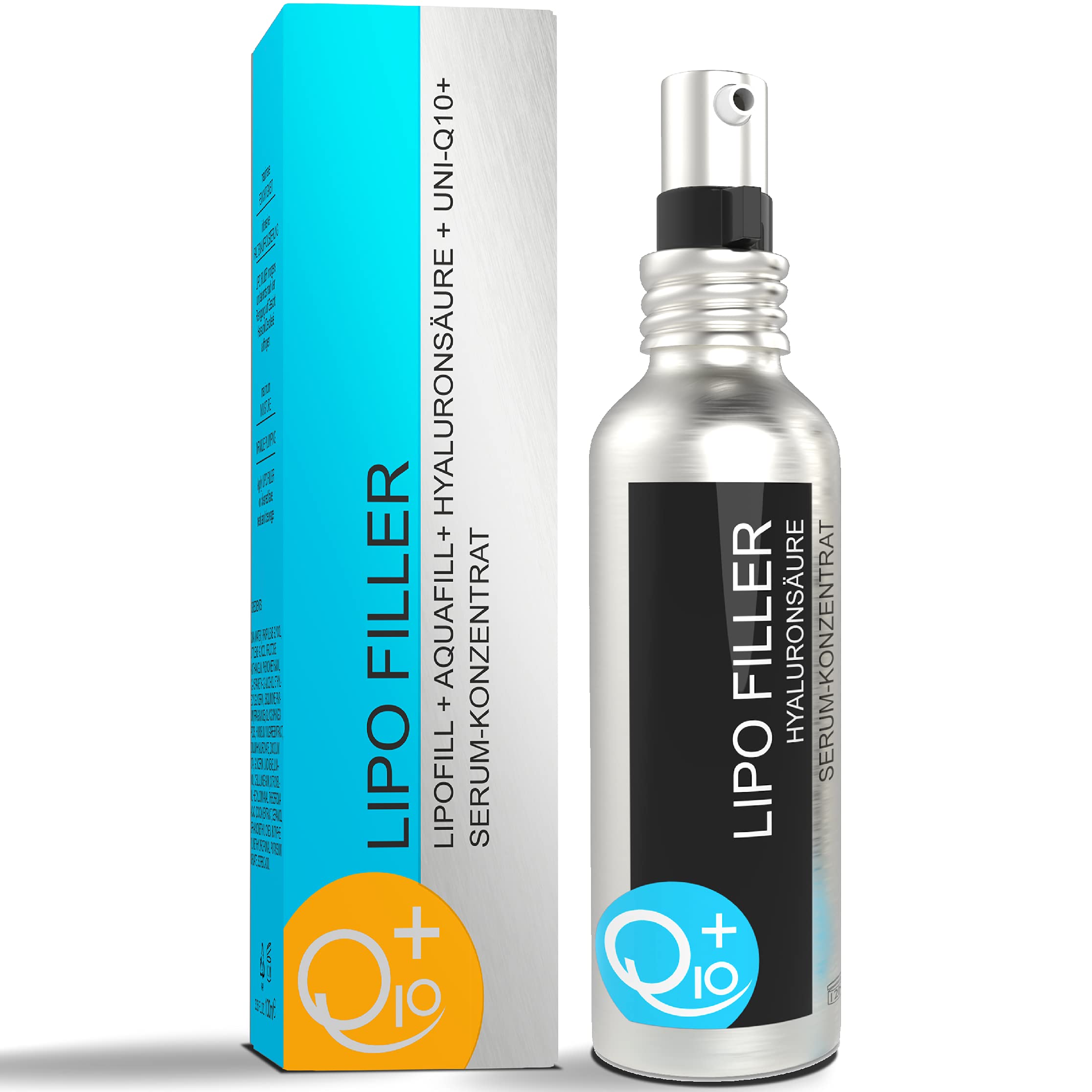 UNIQ10UE - Hyaluronic Serum High Dose with Q10 - Anti-Ageing - Anti-Wrinkle Face Care - Hyaluronic Acid Wrinkle Filler - Pore Refiner - Sustainable Cosmetics from Germany - Vegan - 100 ml