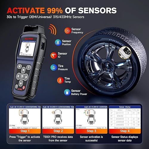 Autel MaxiTPMS TS508WF 2025 TPMS Tool - Program, Activate & Relearn Sensors With Lifetime Updates