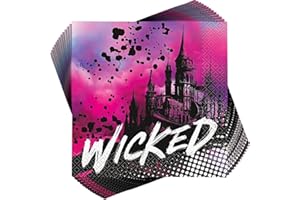 Unique Disney Descendants 3 "WICKED" Multicolor Luncheon Paper Napkins (Pack of 16) - Vibrant & Eco-Friendly Napkins, Perfect for Parties and Celebrations