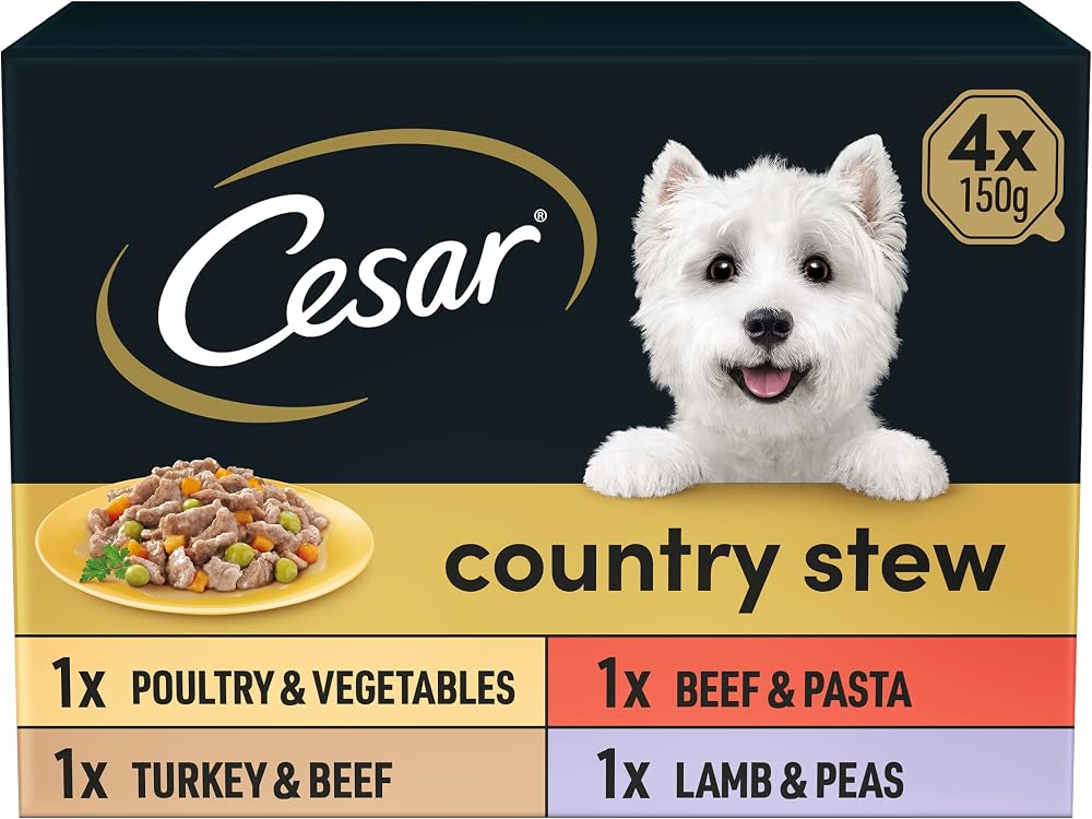 Cesar Country Stew Adult Wet Dog Food Mixed Selection 4 x 150 g Trays