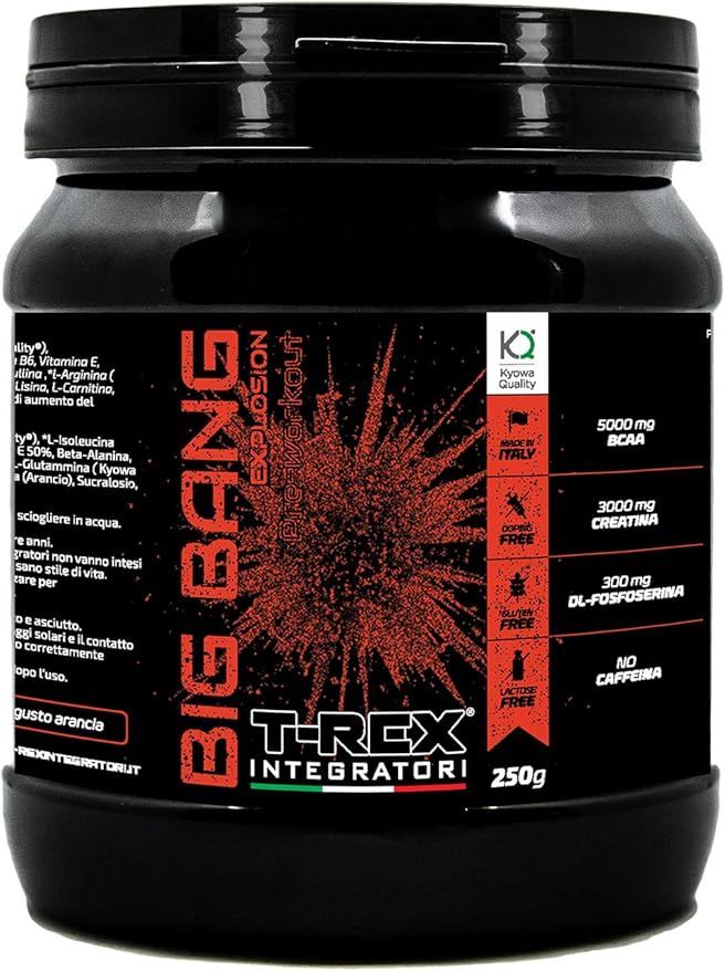 BIG BANG Pre workout 250gr Kyowa Quality® Con BCAA, Beta Alanina