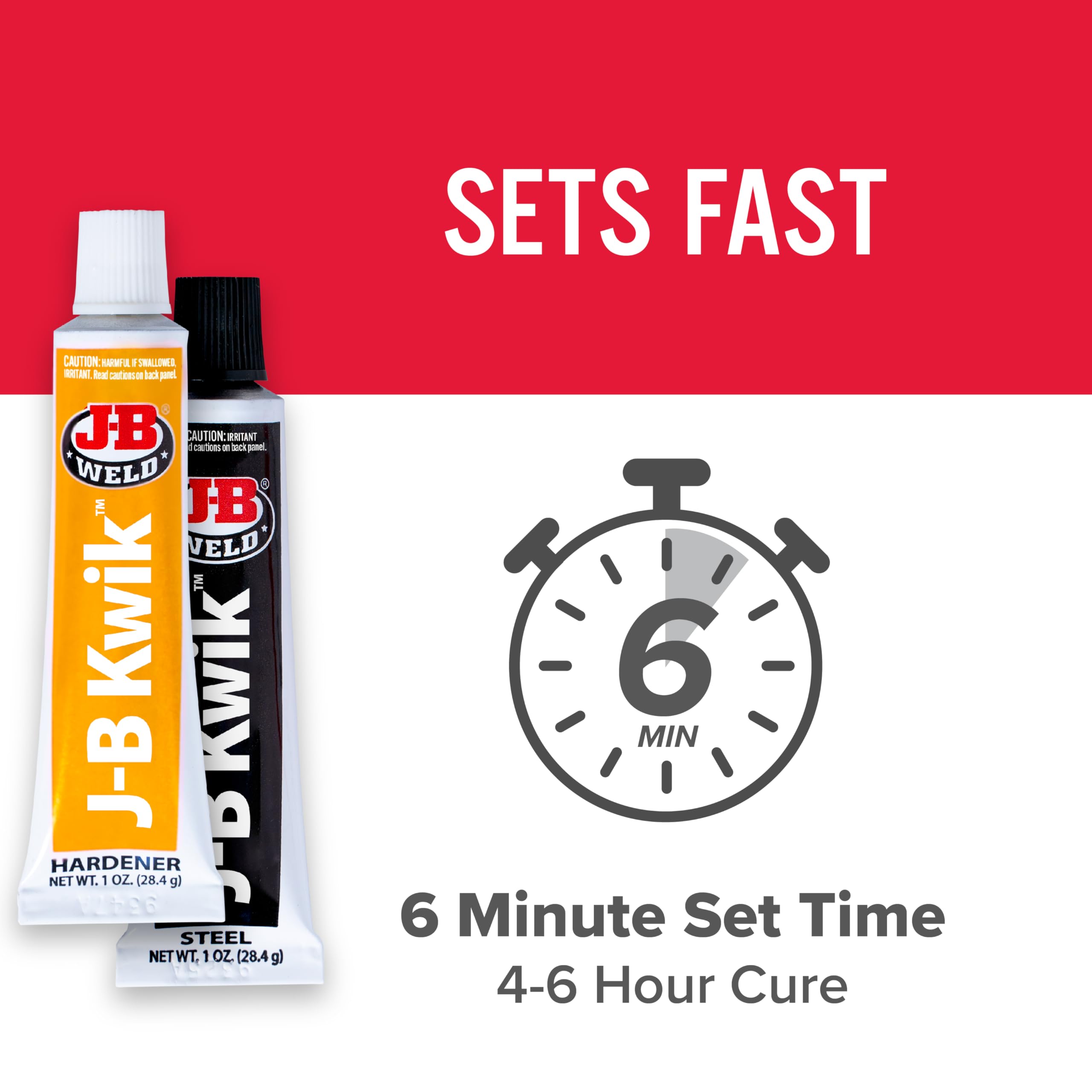 J-B Weld 8276 KwikWeld Quick Setting Steel Reinforced Epoxy - Dark Grey 2 oz