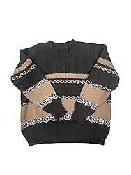 Women Y2K Argyle Striped Pullover Sweater Casual