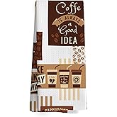 TAEDIN Coffee Kitchen Towels Dish Towel Dishcloth 16x24 Inches, Brown Hand Towels, Coffee Lover Cooking Baking Holiday Farmhouse Home Decorative Absorbent Hand Tea Kitchen Bathroom Towel Decor