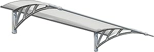 Palram Neo 1350 Window & Door Awning, 4' L x 3' W x 1' H - Gray/Frost