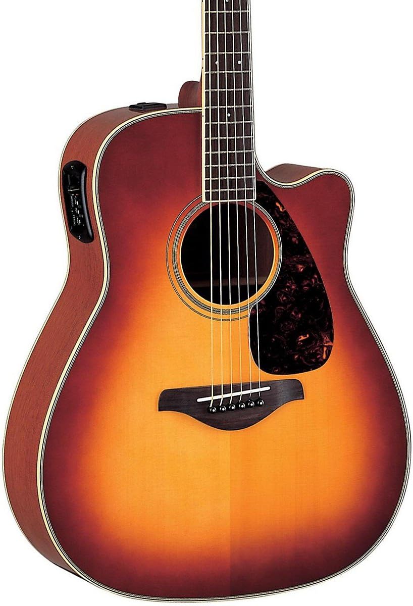 Yamaha FGX720SC Solid Top AcousticElectric Guitar Mahogany, Brown Sunburst Amazon.ca