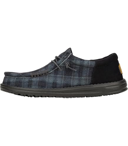 Amazon.com | HEYDUDE Wally Funk Denim Black 9, Men display picture 1