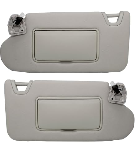 Gray Left Driver Side Sun Visor With Mirror For 2009-2014 Nissan Murano 3.5L