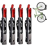 Wallmaster BIKEPAL Swivel Bike Rack, Wall Mounted Vertical Bike Storage Hanger, Space Saving for Home and Garage, 4 Pack