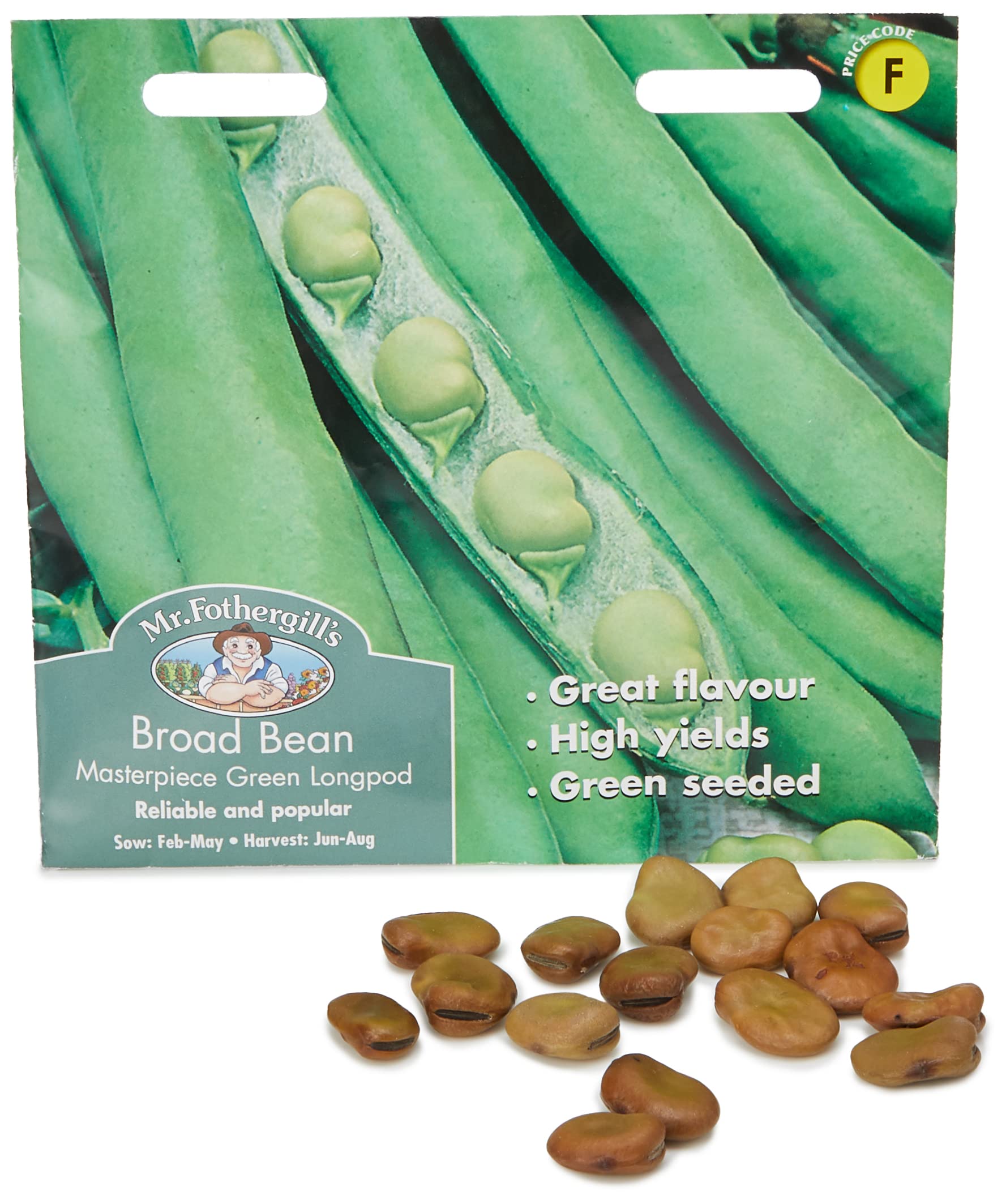 Mr Fothergill's 20086 Broad Bean Masterpiece Green Longpod