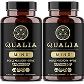 QUALIA MIND | The Ultimate Blend For Brain Health* | Doctor-Formulated Nootropic To Fuel Focus & Concentration* | Supports Long Term Brain Health| Maintain Drive & Productivity | 2 Month Supply