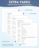WEMATE Spiral Password Book with Alphabetical Tabs Navy Blue 12x15cm view 3