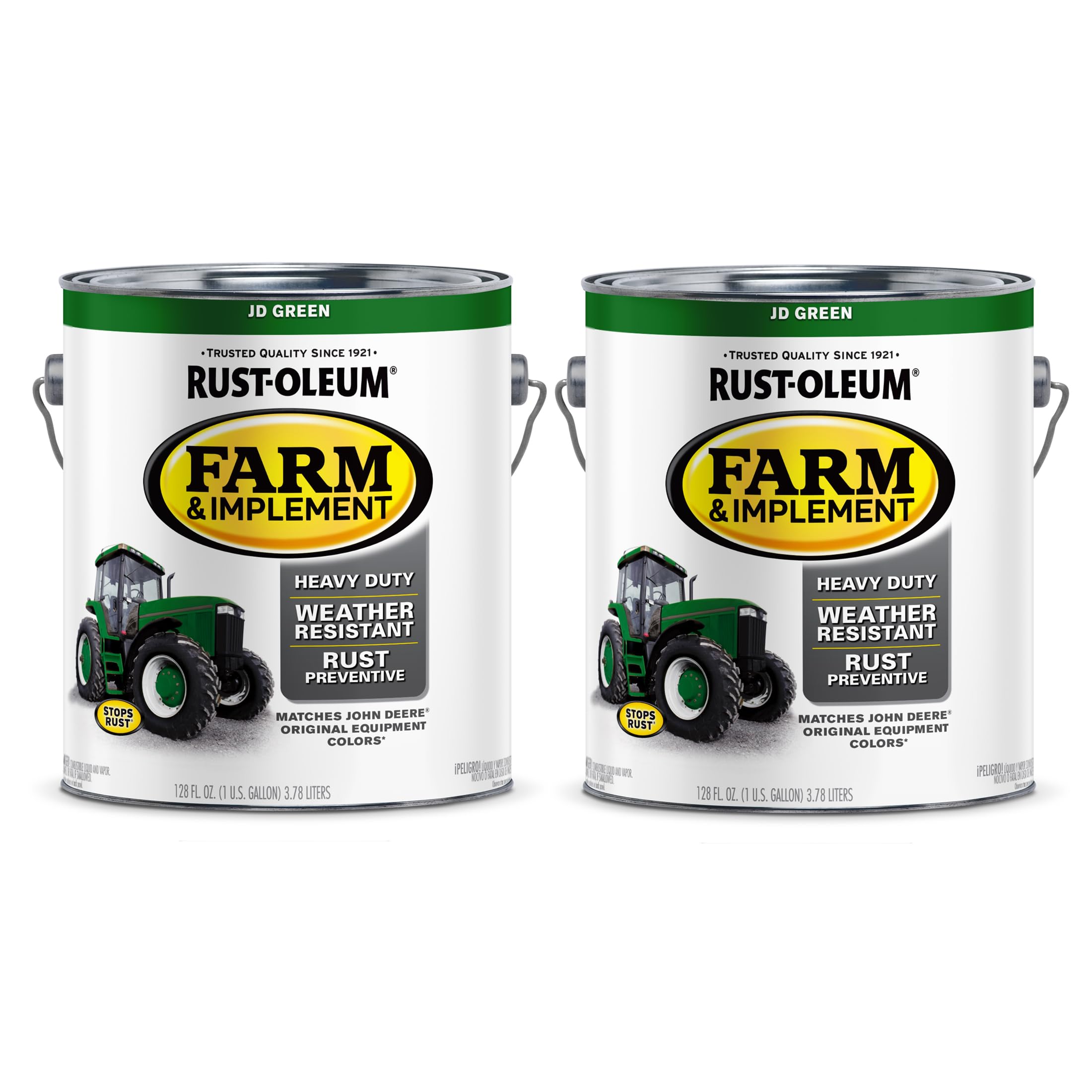Rust-Oleum 280170-2PK Farm & Implement Enamel Paint, Gallon, JD Green, 2 Pack Image