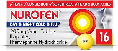 Nurofen Day & Night Cold & Flu Relief 200mg/5mg Tablets 16 Pack