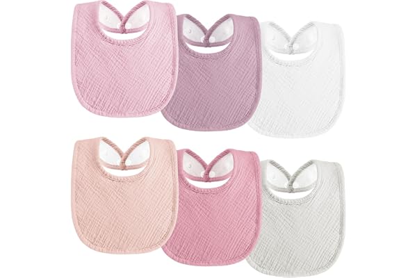 Muslin Baby Bibs Cotton Baby Drool Bandana Bibs for Baby Girls Boys Infant Newborn Toddler Drooling and Teething