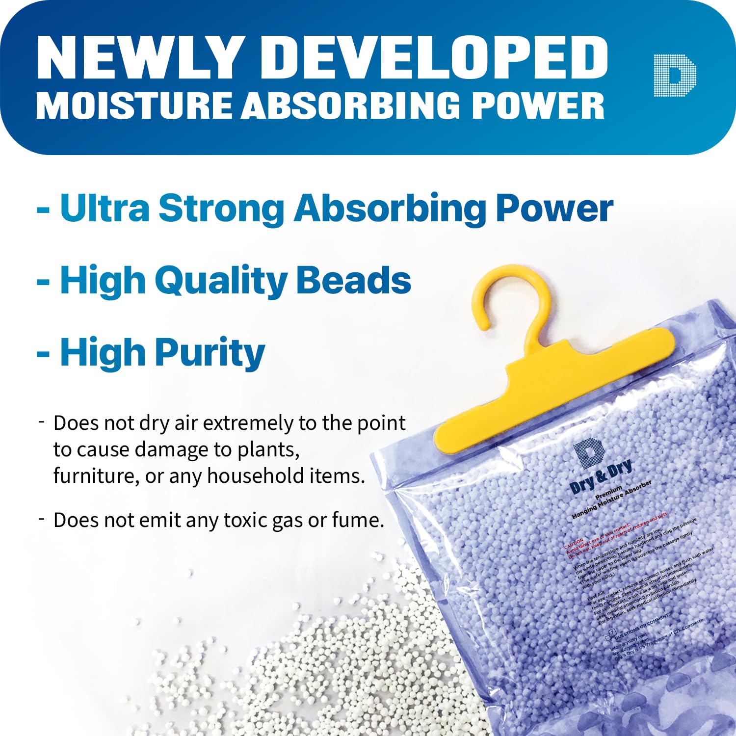 Dry & Dry 6 Packs [Net 7 Oz/Pack] Moisture Absorbers Dehumidifiers for Home Dehumidifier for Basement for Bedroom Small Dehumidifiers - Moisture Absorbers