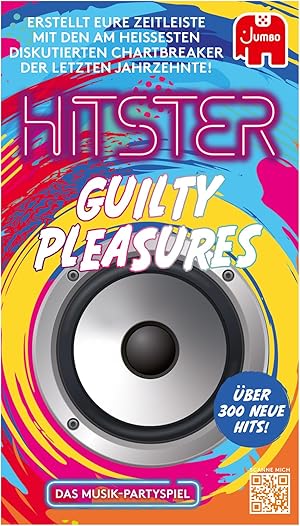 Hitster Jumbo Spiele Hitster Guilty Pleasures - EIN Party- und Kartenspiel für Erwachsene und Familien - 2 bis 10 Spieler ab 16 Jahren Deutsch