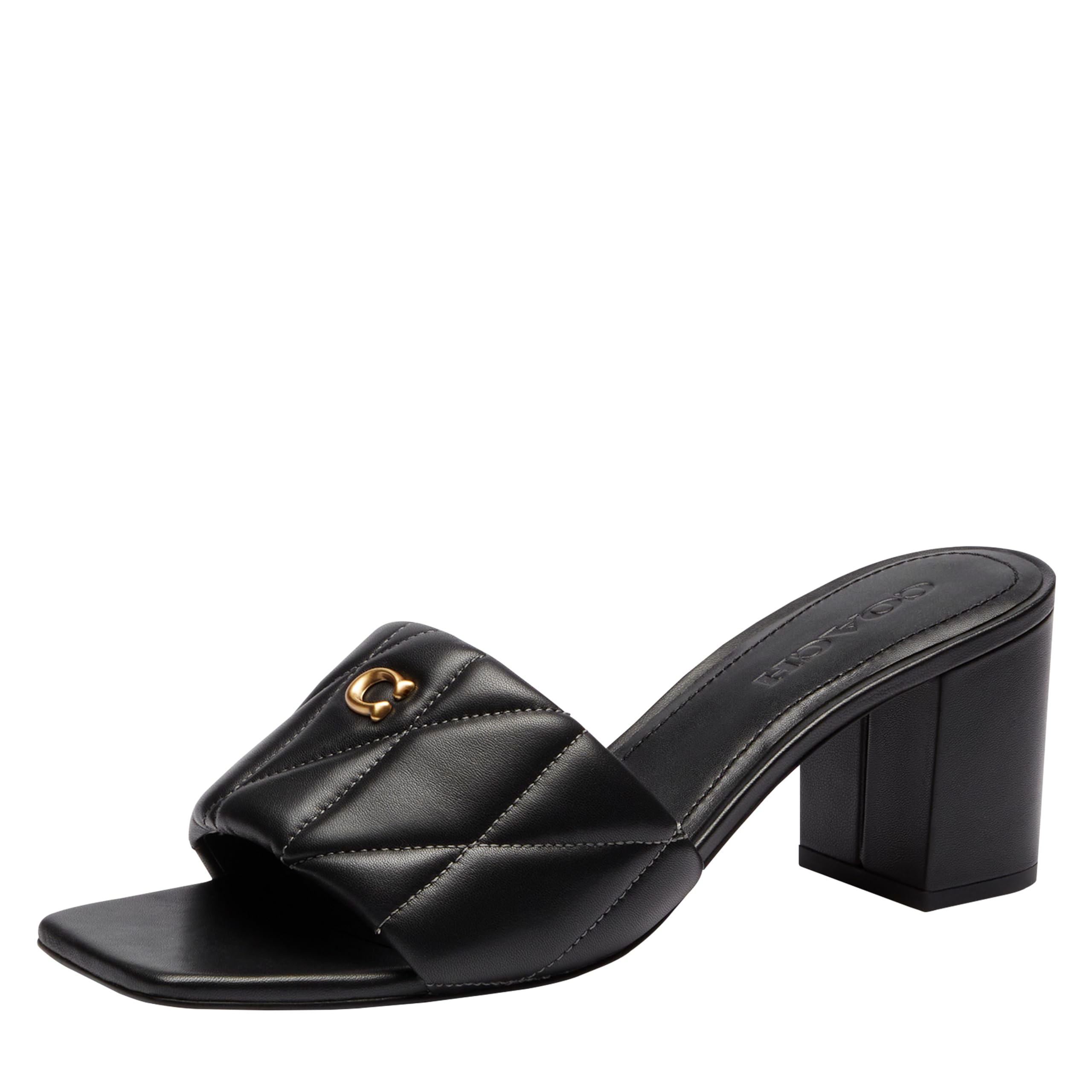 Photo 1 of Coach Women's Holly Block Heel Sandal Platform, Charcoal/Black, 7
