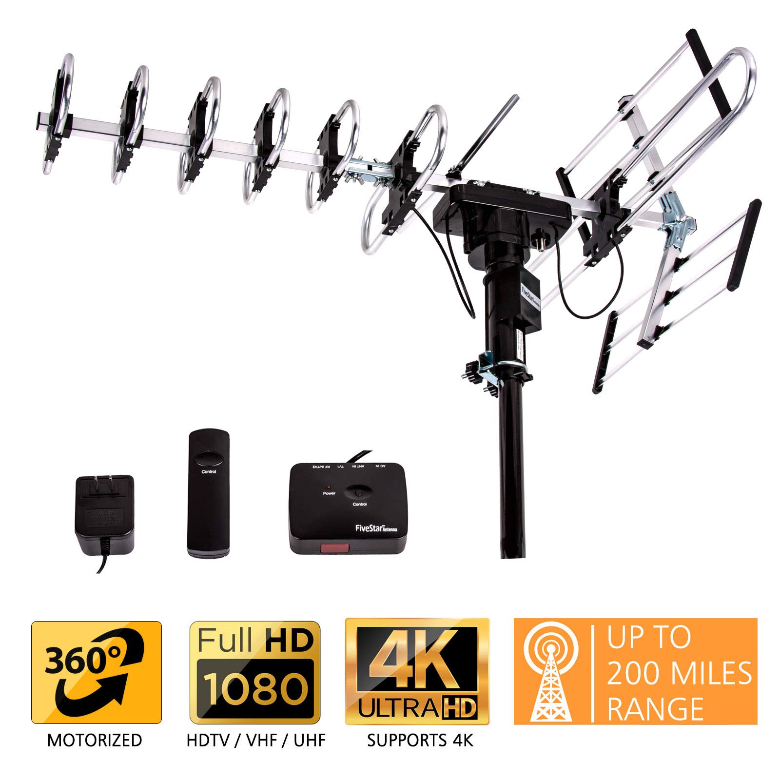 Five Star Range Module Mua Five Star Outdoor Digital Amplified HDTV Antenna - up to 200 Mile ...