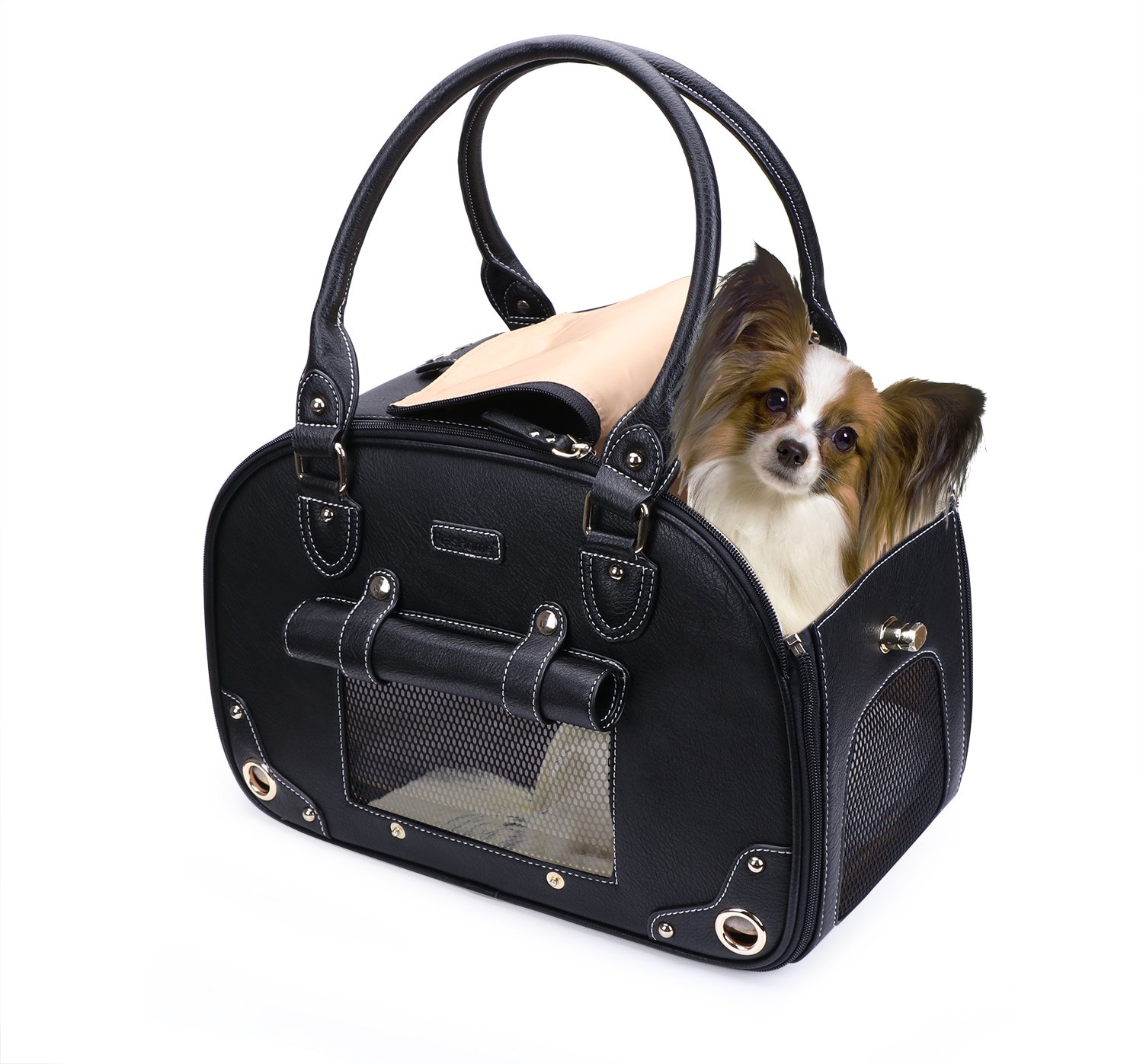 Dog Carrier, Pet Carrier, PetsHome Foldable Waterproof Premium Leather