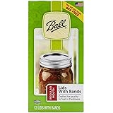 Ball Mason Jar Regular Mouth Lids and Bands (12-Pack)