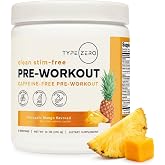 Type Zero Clean Stim Free Pre Workout Powder (Pineapple Mango) 21 Servings | Nitric Oxide Booster with L-Citrulline Malate, Arginine AKG, Beta Alanine, Caffeine &amp; Stimulant Free