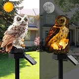 Apluskis Owl Solar LED Garden Light Outdoor Waterproof Brown view 2
