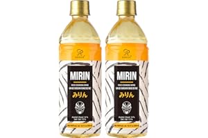 Soeos Mirin Cooking Wine, 16.9 fl oz (2 * 500ml) Pack of 2, Traditional Rice Wine, Authentic Natural Sugar Cooking Wine, Sweet Rice Wine for Cooking and Condiments, Premium Mirin Cooking Wine.